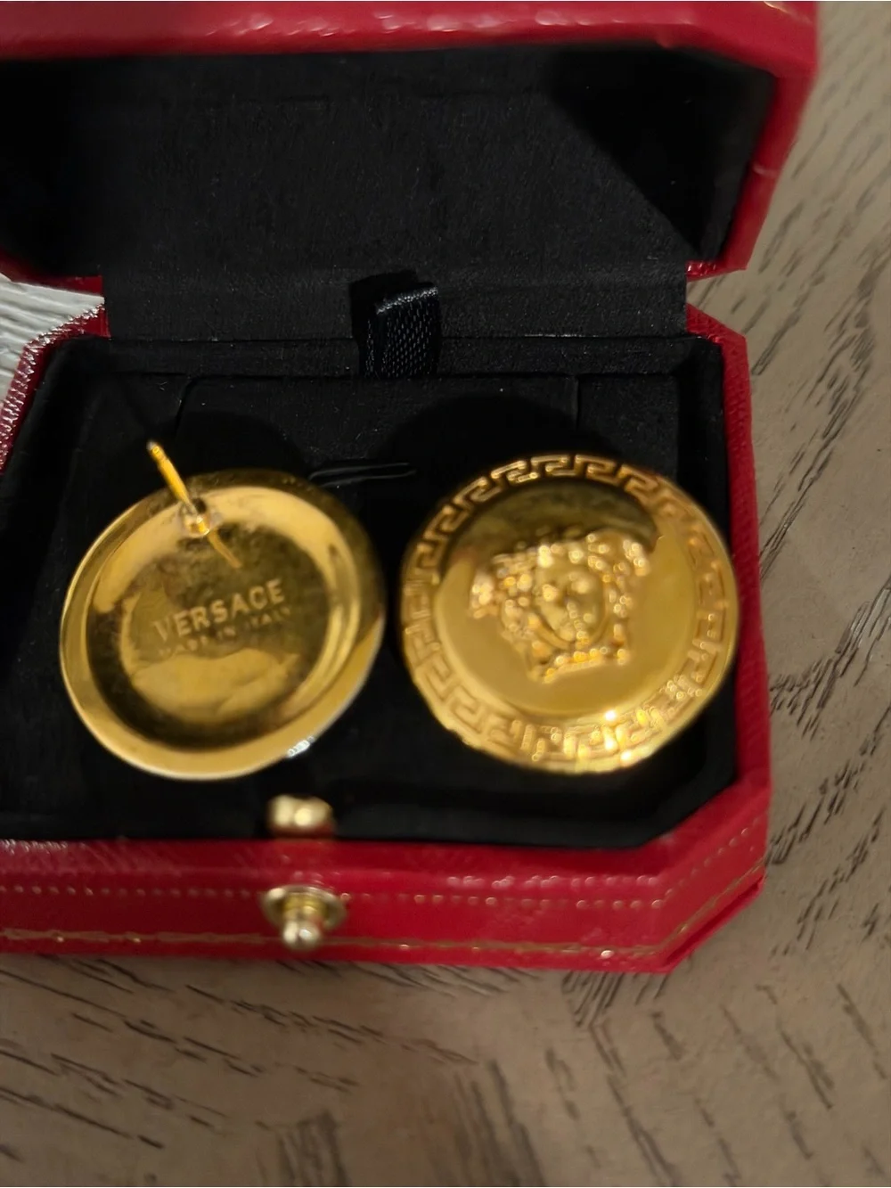 Versace Gold Medusa Coin Cufflinks